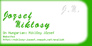jozsef miklosy business card