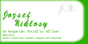 jozsef miklosy business card